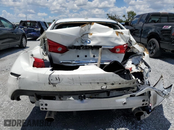 2015 Infiniti Q50 Sport with VIN JN1BV7AP4FM344160, listed as a Copart auction lot 61480985 with 99,666 mi miles and Salvage title. Bid and sale history available at DreamBid. Image 6.