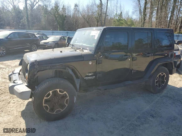 2013 Jeep Wrangler Unlimited Sahara with VIN 1C4BJWEG2DL626166, listed as a Copart auction lot 46442105 with 127,841 mi miles and Salvage Title. Bid and sale history available at carsss.com. Image 1.