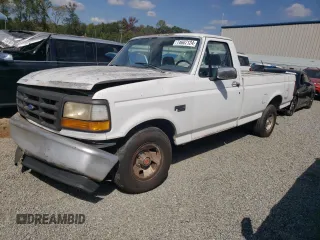 1993 Ford F-150 with VIN 1FTEF15Y5PNA80997, listed as a Copart auction lot 74607124 with 195,452 mi miles and Salvage Title. Bid and sale history available at carsss.com. Image 1.
