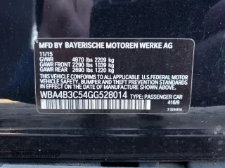 2016 BMW 4 Series 435i xDrive z VIN WBA4B3C54GG528014, wystawiony jako Copart lot #85022804 z przebiegiem 106 806 mil mil oraz Szkoda całkowita • Salvage title. Historia ofert i sprzedaży dostępna na DreamBid. Obrazek 13.