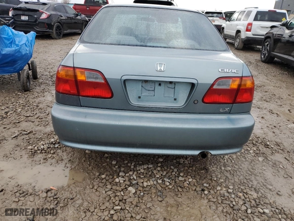 2000 Honda Civic VP with VIN 2HGEJ6614YH600003, listed as a Copart auction lot 45785285 with 164,812 mi miles and Salvage Title. Bid and sale history available at carsss.com. Image 6.