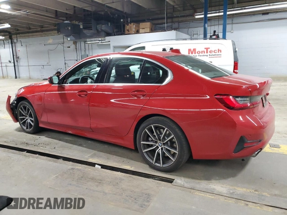 2021 BMW 3 Series 330e with VIN 3MW5P7J02M8C12528, listed as a Copart auction lot 49859615 with 0 mi miles and Salvage Title. Bid and sale history available at carsss.com. Image 2.