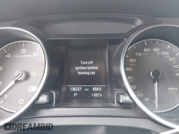 2013 Audi S5 Prestige z VIN WAUVGAFR8DA015727, wystawiony jako IAAI lot #42445090 z przebiegiem 136 237 mil mil oraz . Historia ofert i sprzedaży dostępna na DreamBid. Obrazek 7.
