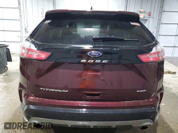 2022 Ford Edge Titanium with VIN 2FMPK4K99NBA68472, listed as a Copart auction lot 87975845 with 41,177 mi miles and Salvage Title. Bid and sale history available at carsss.com. Image 6.