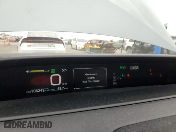 2016 Toyota Prius Two z VIN JTDKBRFU3G3004733, wystawiony jako Copart lot #47063705 z przebiegiem 106 249 mil mil oraz Szkoda całkowita • Salvage title. Historia ofert i sprzedaży dostępna na DreamBid. Obrazek 9.