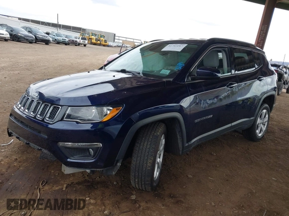 2017 Jeep Compass Latitude with VIN 3C4NJDBB3HT646110, listed as a IAAI auction lot 41789067 with 56,165 mi miles. Bid and sale history available at carsss.com. Image 17.