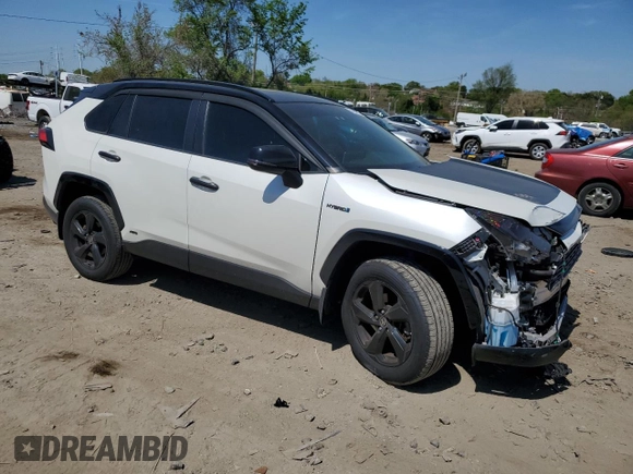 2019 Toyota RAV4 Hybrid XSE z VIN JTMEWRFV0KJ025912, wystawiony jako Copart lot #54350235 z przebiegiem 37 677 mil mil oraz Szkoda całkowita • Salvage title. Historia ofert i sprzedaży dostępna na DreamBid. Obrazek 4.
