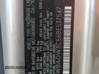 2011 BMW 3 Series 328i z VIN WBADW3C56BE537547, wystawiony jako Copart lot #55731295 z przebiegiem 117 059 mil mil oraz Szkoda całkowita • Salvage title. Historia ofert i sprzedaży dostępna na DreamBid. Obrazek 12.