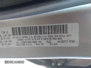 2019 Ram 1500 Limited z VIN 1C6SRFHTXKN774690, wystawiony jako IAAI lot #41860299 z przebiegiem 134 857 mil mil oraz . Historia ofert i sprzedaży dostępna na DreamBid. Obrazek 9.