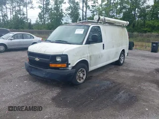 2014 Chevrolet Express Cargo with VIN 1GCSGAFX0E1110921, listed as a IAAI auction lot 42737205 with 177,631 mi miles and . Bid and sale history available at DreamBid. Image 2.