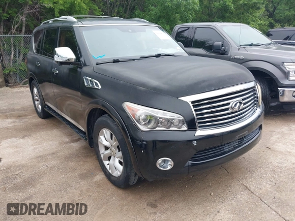 2011 Infiniti QX56 8-passenger with VIN JN8AZ2ND5B9700066, listed as a IAAI auction lot 42164816 with 185,093 mi miles. Bid and sale history available at carsss.com. Image 1.