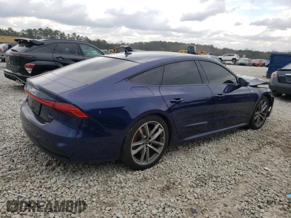2021 Audi A7 Premium Plus with VIN WAUU2AF2XMN033362, listed as a Copart auction lot 44104065 with 11,708 mi miles and Salvage Title. Bid and sale history available at carsss.com. Image 3.