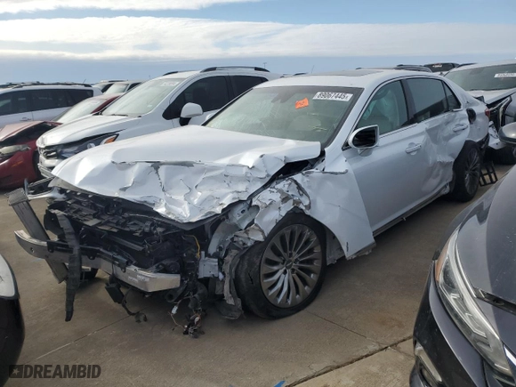2019 Genesis G90 3.3T Premium with VIN KMHG34JA2KU053343, listed as a Copart auction lot 89067445 with 0 mi miles and Salvage Title. Bid and sale history available at carsss.com. Image 1.