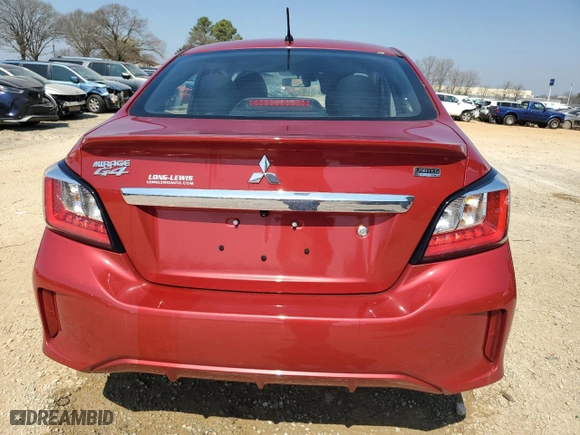 2022 Mitsubishi Mirage G4 ES with VIN ML32FUFJ1NHF06613, listed as a Copart auction lot 48594085 with 24,630 mi miles and Salvage Title. Bid and sale history available at carsss.com. Image 6.