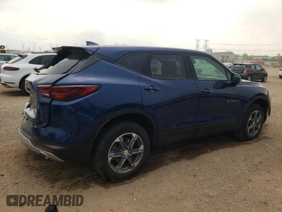 2023 Chevrolet Blazer LT with VIN 3GNKBHR4XPS101368, listed as a Copart auction lot 58520625 with 22,155 mi miles and Salvage title. Bid and sale history available at DreamBid. Image 3.