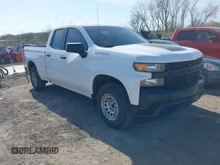 2019 Chevrolet Silverado 1500 Work Truck with VIN 1GCRYAEH0KZ337755, listed as a IAAI auction lot 42071414 with 46,623 mi miles and . Bid and sale history available at DreamBid. Image 1.