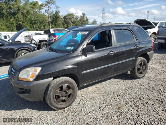 2008 Kia Sportage LX with VIN KNDJE724887549110, listed as a Copart auction lot 80168724 with 185,280 mi miles and Clean Title. Bid and sale history available at carsss.com. Image 1.
