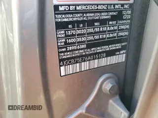 2006 Mercedes-Benz R 5.0L with VIN 4JGCB75E76A015128, listed as a Copart auction lot 81531444 with 160,104 mi miles and Salvage Title. Bid and sale history available at DreamBid. Image 15.