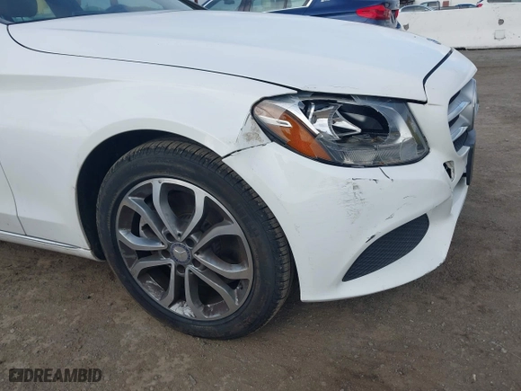 2015 Mercedes-Benz C-Class C 300 with VIN 55SWF4JB2FU043957, listed as a IAAI auction lot 41906033 with 99,094 mi miles. Bid and sale history available at carsss.com. Image 17.