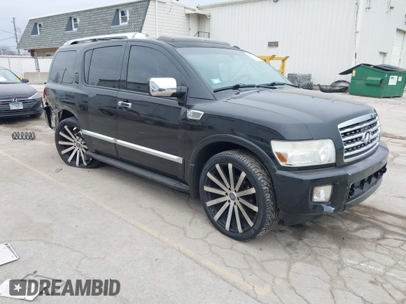2009 Infiniti QX56 with VIN 5N3AA08C09N902599, listed as a IAAI auction lot 41502266 with 174,823 mi miles. Bid and sale history available at carsss.com. Image 1.