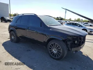 2023 Mercedes-Benz GLE 350 with VIN 4JGFB4KB4PA949819, listed as a Copart auction lot 53719765 with 25,514 mi miles and Salvage title. Bid and sale history available at DreamBid. Image 4.