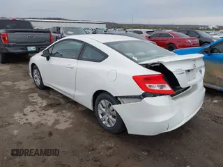 2012 Honda Civic Cpe LX with VIN 2HGFG3B54CH565952, listed as a IAAI auction lot 41550347 with 105,156 mi miles. Bid and sale history available at carsss.com. Image 3.