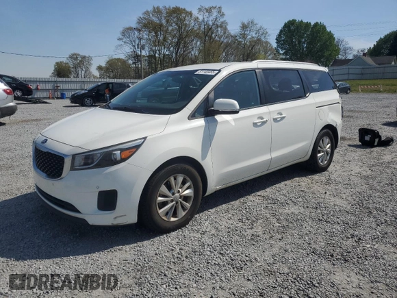 2017 Kia Sedona LX with VIN KNDMB5C14H6237144, listed as a Copart auction lot 51140465 with 128,356 mi miles and Salvage Title. Bid and sale history available at carsss.com. Image 1.