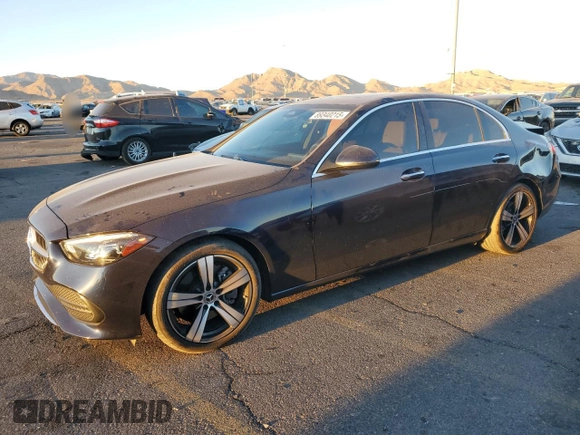 2022 Mercedes-Benz C 300 with VIN W1KAF4GB3NR038400, listed as a Copart auction lot 89340215 with 29,598 mi miles and Salvage Title. Bid and sale history available at DreamBid. Image 1.