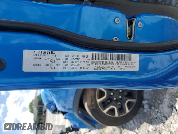 2018 Jeep Compass Trailhawk with VIN 3C4NJDDB1JT501151, listed as a Copart auction lot 60978135 with Not provided miles and Salvage title. Bid and sale history available at DreamBid. Image 13.
