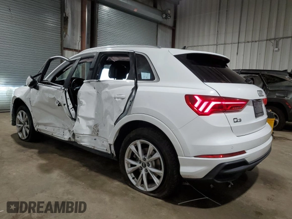 2023 Audi Q3 S line Premium with VIN WA1DECF35P1103144, listed as a Copart auction lot 55623225 with 41,088 mi miles and Clean title. Bid and sale history available at DreamBid. Image 2.