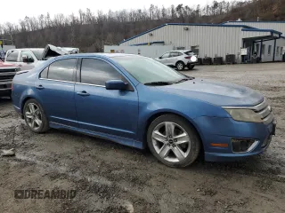 2010 Ford Fusion SPORT with VIN 3FAHP0DC5AR165990, listed as a Copart auction lot 46811185 with 0 mi miles and Salvage Title. Bid and sale history available at carsss.com. Image 4.