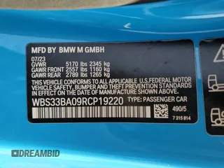 2024 BMW M4 Competition xDrive with VIN WBS33BA09RCP19220, listed as a Copart auction lot 84696084 with 10,076 mi miles and Salvage Title. Bid and sale history available at carsss.com. Image 14.