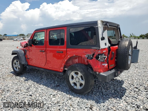 2021 Jeep Wrangler Unlimited Sport S with VIN 1C4HJXDN6MW685705, listed as a Copart auction lot 65996845 with 53,859 mi miles and Non repairable. Bid and sale history available at DreamBid. Image 2.