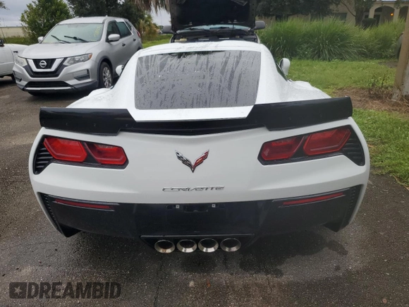 2017 Chevrolet Corvette Grand Sport 2LT with VIN 1G1YY2D77H5101557, listed as a Copart auction lot 74823244 with 0 mi miles and Salvage Title. Bid and sale history available at carsss.com. Image 6.