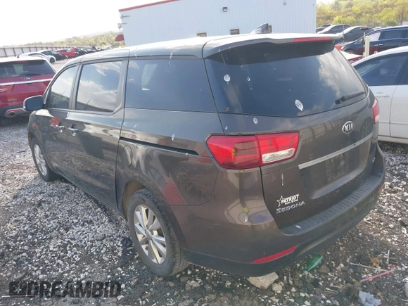 2017 Kia Sedona LX with VIN KNDMB5C11H6230541, listed as a IAAI auction lot 42034761 with 171,495 mi miles. Bid and sale history available at carsss.com. Image 3.