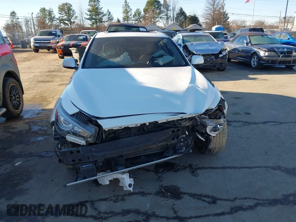 2019 Infiniti Q50 3.0t LUXE with VIN JN1EV7AP4KM510846, listed as a IAAI auction lot 41227412 with 96,222 mi miles. Bid and sale history available at carsss.com. Image 12.