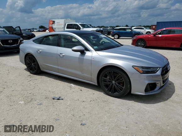 2019 Audi A7 Premium Plus with VIN WAUU2AF2XKN131191, listed as a Copart auction lot 67856674 with 65,489 mi miles and Non repairable. Bid and sale history available at DreamBid. Image 4.