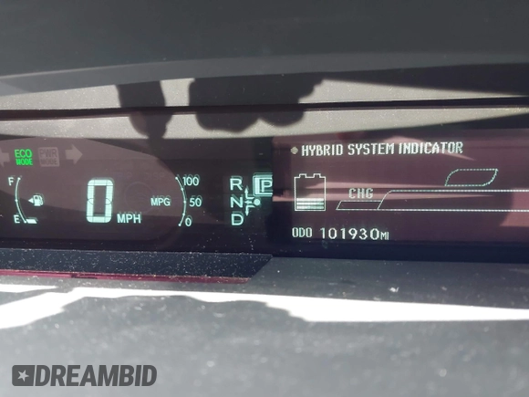 2010 Toyota Prius II with VIN JTDKN3DU2A0046441, listed as a IAAI auction lot 42173830 with 101,930 mi miles. Bid and sale history available at carsss.com. Image 7.