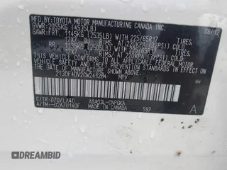 2012 Toyota RAV4 Limited с VIN 2T3DF4DV2CW241264, выставлен на аукционе IAAI как лот 42296561 с пробегом 192 544 миль миль и . История ставок и продаж доступна на DreamBid. Изображение 9.