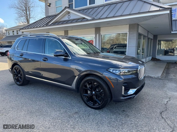 2019 BMW X7 xDrive40i with VIN 5UXCW2C55KLB44273, listed as a Copart auction lot 54593875 with 135,765 mi miles and Clean Title. Bid and sale history available at carsss.com. Image 1.