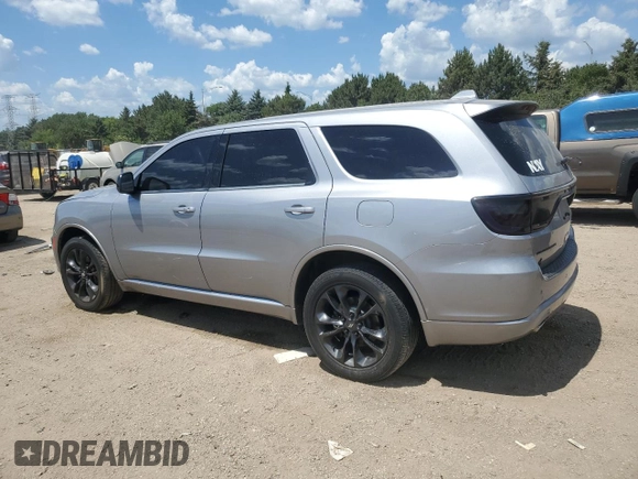 2021 Dodge Durango SXT Plus with VIN 1C4RDJAG7MC522352, listed as a Copart auction lot 62340385 with 76,593 mi miles and Salvage title. Bid and sale history available at DreamBid. Image 2.
