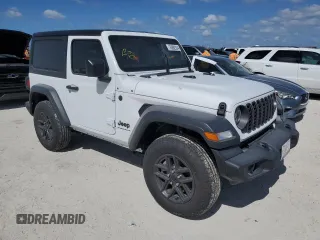 2024 Jeep Wrangler Sport with VIN 1C4PJXAG9RW124892, listed as a Copart auction lot 76882324 with Not provided miles and Salvage title. Bid and sale history available at DreamBid. Image 4.