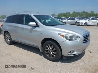 2014 Infiniti QX60 with VIN 5N1AL0MM9EC547133, listed as a IAAI auction lot 42800575 with 197,840 mi miles and . Bid and sale history available at DreamBid. Image 1.