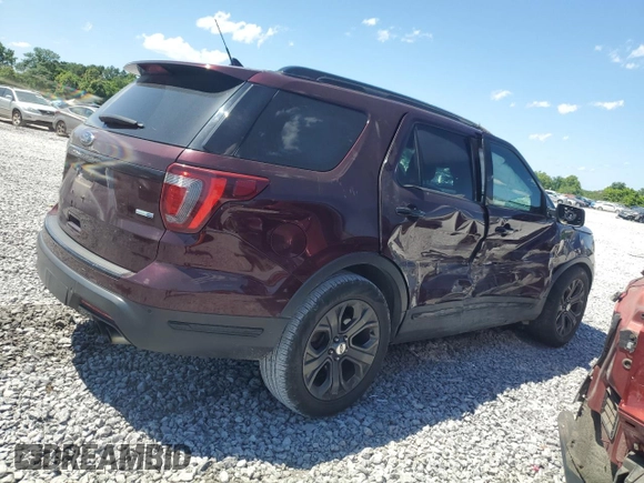2018 Ford Explorer Sport with VIN 1FM5K8GT0JGA23474, listed as a Copart auction lot 58195045 with 149,965 mi miles and Salvage title. Bid and sale history available at DreamBid. Image 3.