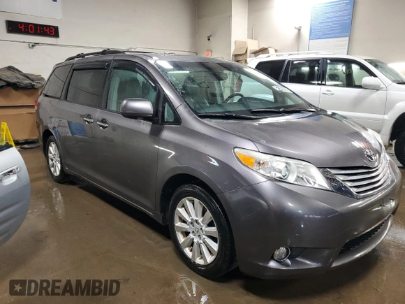 2011 Toyota Sienna XLE with VIN 5TDDK3DC3BS014640, listed as a Copart auction lot 52092045 with 190,090 mi miles and Salvage Title. Bid and sale history available at DreamBid. Image 4.