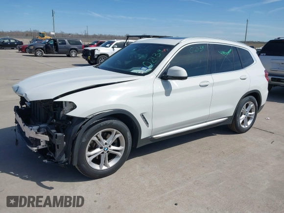 2020 BMW X3 sDrive30i with VIN 5UXTY3C00LLU71540, listed as a IAAI auction lot 41718918 with 91,501 mi miles. Bid and sale history available at carsss.com. Image 17.