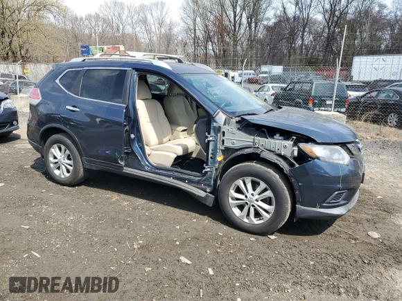 2016 Nissan Rogue SV with VIN KNMAT2MVXGP667494, listed as a Copart auction lot 50709485 with 70,187 mi miles and Salvage Title. Bid and sale history available at carsss.com. Image 4.