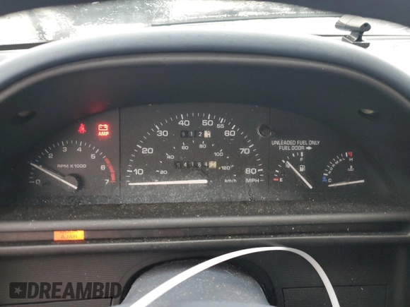 1992 Mercury Topaz GS z VIN 2MEPM36U1NB611321, wystawiony jako Copart lot #56950595 z przebiegiem 54 164 mil mil oraz Szkoda całkowita • Salvage title. Historia ofert i sprzedaży dostępna na DreamBid. Obrazek 9.