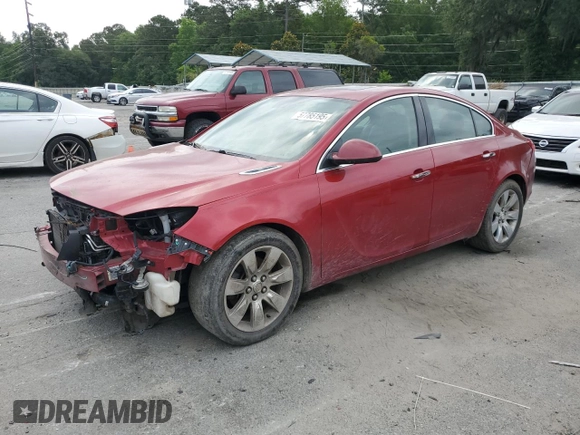 2013 Buick Regal Turbo Premium 1 с VIN 2G4GS5EV0D9232082, выставлен на аукционе Copart как лот 57785195 с пробегом Не указан миль и Списание • Salvage title. История ставок и продаж доступна на DreamBid. Изображение 1.