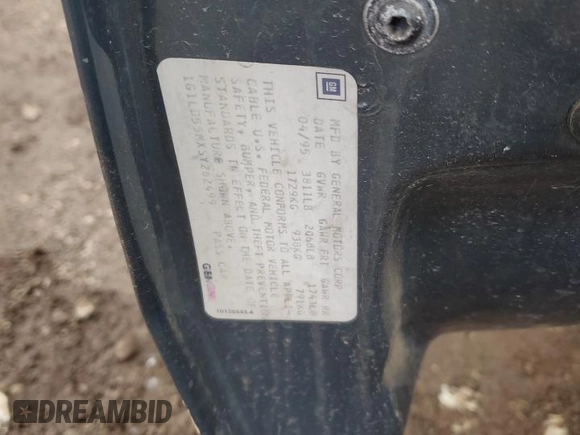 1995 Chevrolet Corsica with VIN 1G1LD55MXSY262499, listed as a Copart auction lot 49484825 with 124,419 mi miles and Salvage Title. Bid and sale history available at DreamBid. Image 14.